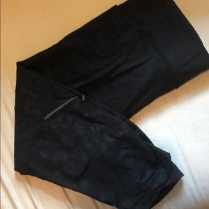 Lululemon running capris leopard print